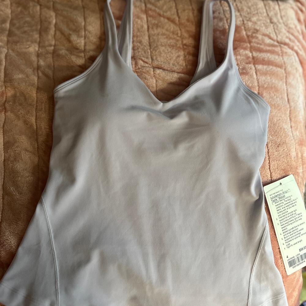 NWT Lululemon Align™ Tank *Waist - Size 4 – Soft Lavender White – Pretty Color 😍